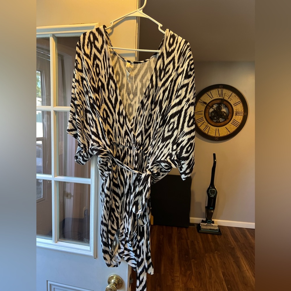 Black and white romper